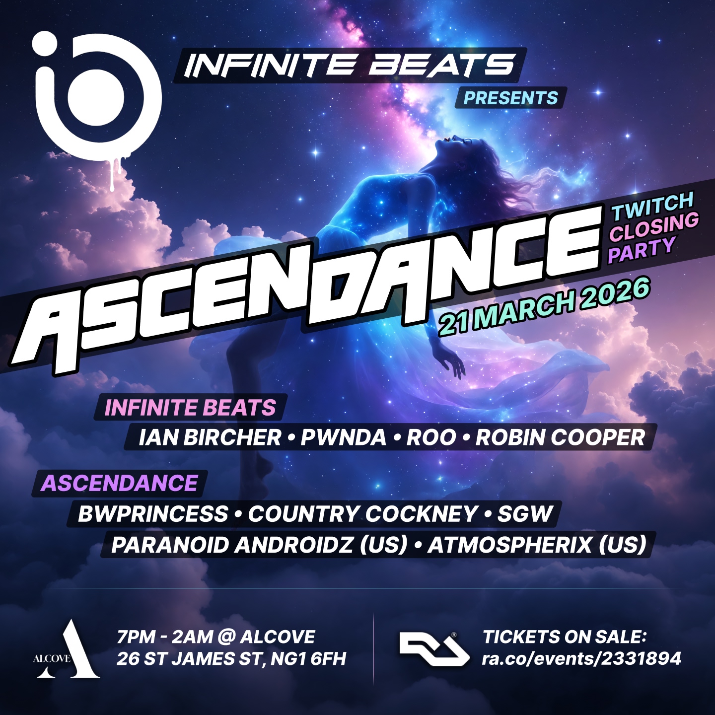 Ascendance 8 Closing Party @ Infinite Beats Nottingham UK // Mar 21, 2026